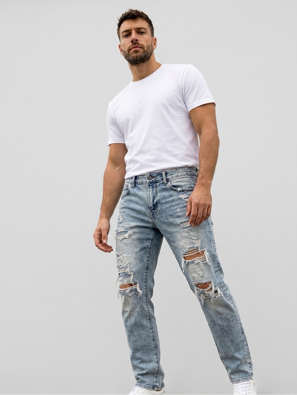 American Eagle Airflex+ Distressed Skinny Jeans Mens size 32x30